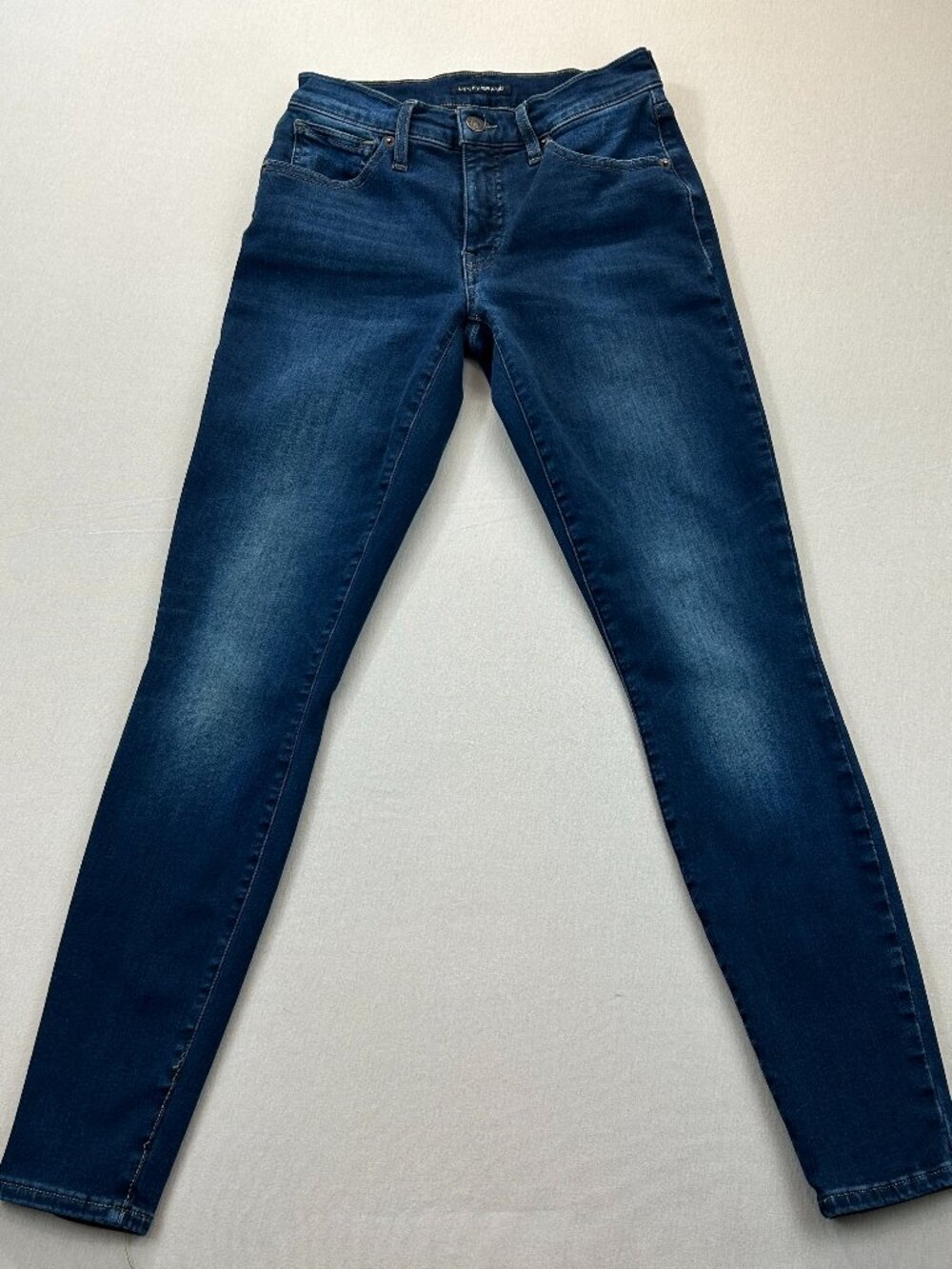 Lucky Brand AVA Jeans Womens Size 2/26 Blue Denim Mid Rise Super Skinny Stretch
